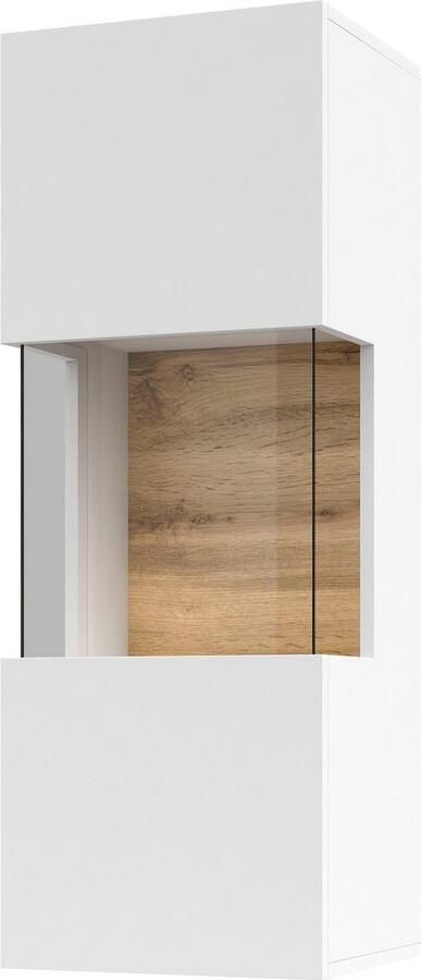 INOSIGN Hangende vitrinekast Ava breedte 36 cm hangend te monteren moderne greeploze vitrinekast hoekverglazing - Foto 5