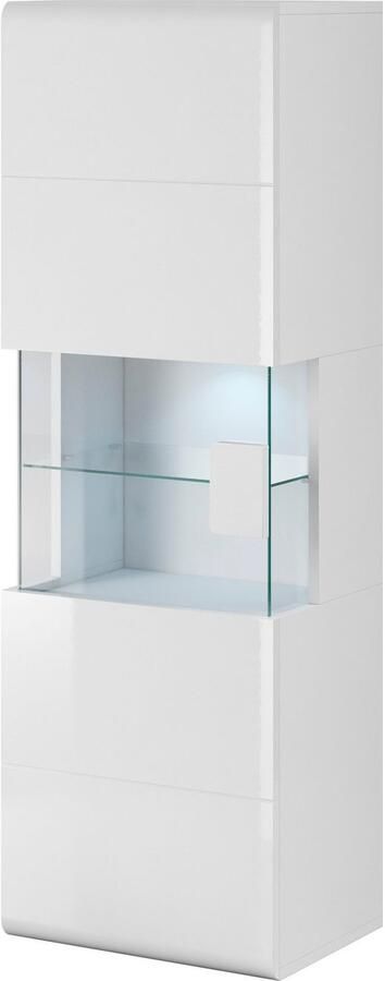 INOSIGN Hangende vitrinekast Toledo hoogte 159 cm trendy glazen vitrine met decoratieve MDF-front Vitrine met glazen front zonder verlichting veel opbergruimte hoogglans - Foto 4