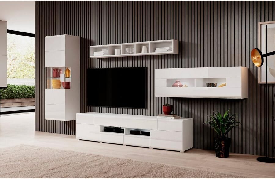 INOSIGN Hangende vitrinekast Toledo breedte 131 cm trendy glazen vitrine met decoratieve MDF-front - Foto 2