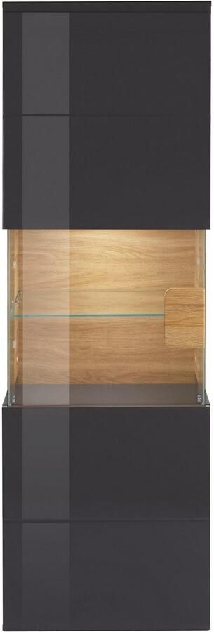 INOSIGN Hangende vitrinekast Toledo hoogte 159 cm trendy glazen vitrine met decoratieve MDF-front Vitrine met glazen front zonder verlichting veel opbergruimte hoogglans - Foto 9