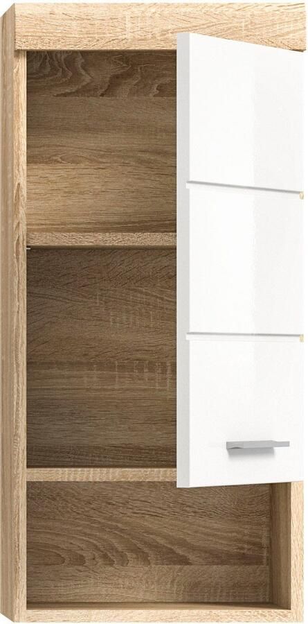 INOSIGN Hangkast Siena breedte 37 cm 1 deur 1 open vak 1 legplank MDF-front in verschillende kleuren verkrijgbaar badkamermeubels badkamerkast kast badkamer (1 stuk) - Foto 8