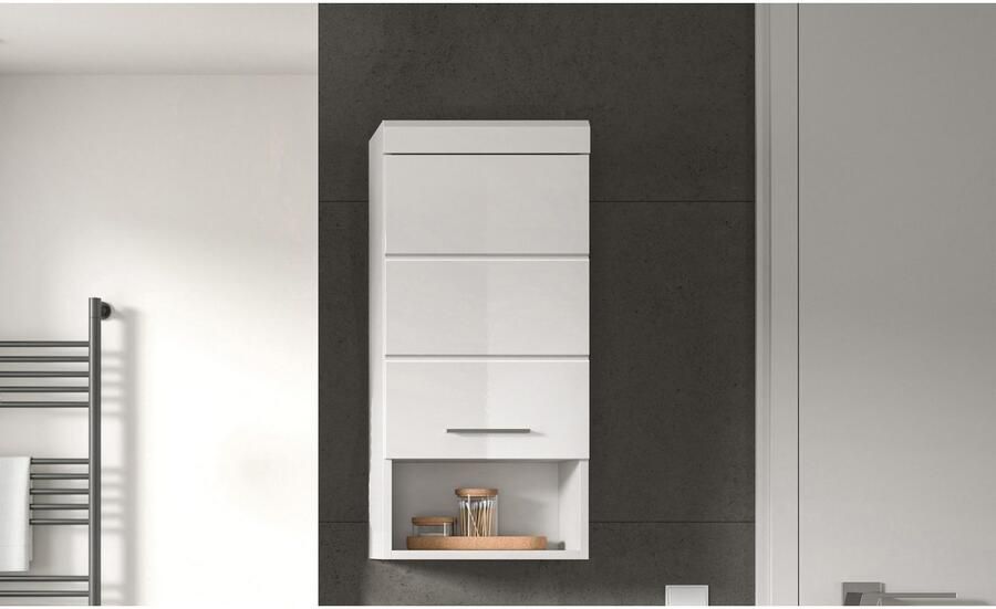 INOSIGN Hangkast Siena breedte 37 cm 1 deur 1 open vak 1 legplank MDF-front in verschillende kleuren verkrijgbaar badkamermeubels badkamerkast kast badkamer (1 stuk) - Foto 6