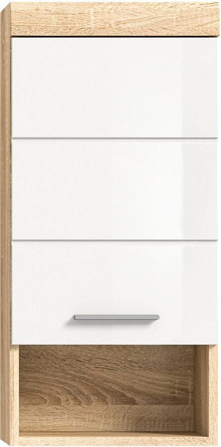 INOSIGN Hangkast Siena breedte 37 cm 1 deur 1 open vak 1 legplank MDF-front in verschillende kleuren verkrijgbaar badkamermeubels badkamerkast kast badkamer (1 stuk) - Foto 9