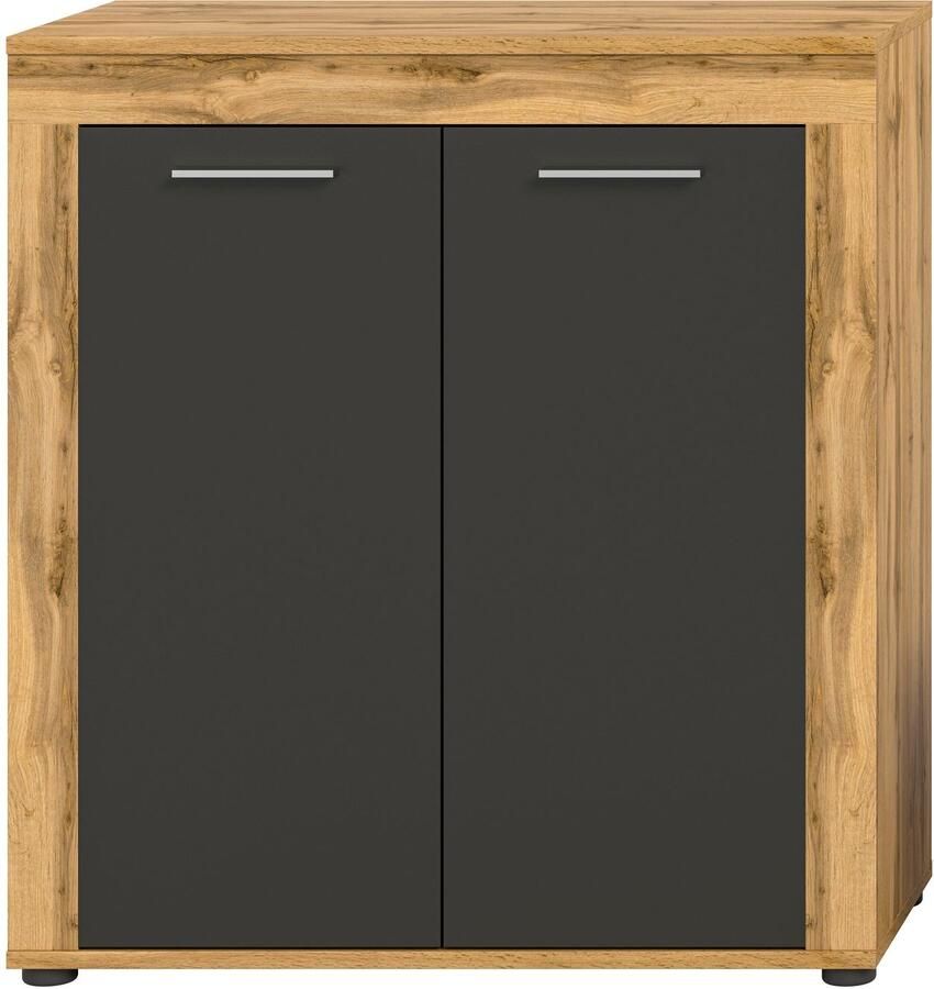 INOSIGN Highboard Aosta Hoogte 88 cm in verschillende kleuren met 2 deuren en 3 vakken woonkamer commode kast