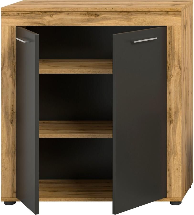 INOSIGN Highboard Aosta Hoogte 88 cm in verschillende kleuren met 2 deuren en 3 vakken woonkamer commode kast - Foto 2