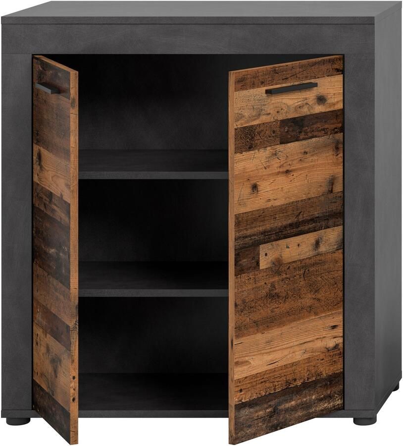 INOSIGN Highboard Aosta Hoogte 88 cm in verschillende kleuren met 2 deuren en 3 vakken woonkamer commode kast - Foto 2