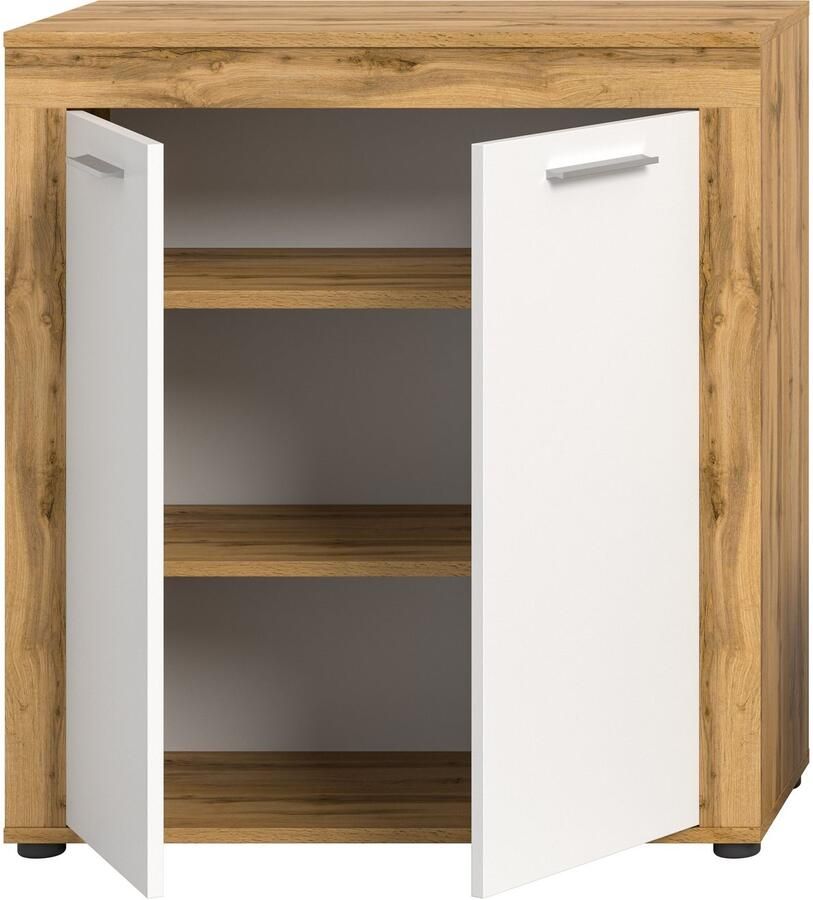 INOSIGN Highboard Aosta Hoogte 88 cm in verschillende kleuren met 2 deuren en 3 vakken woonkamer commode kast - Foto 2