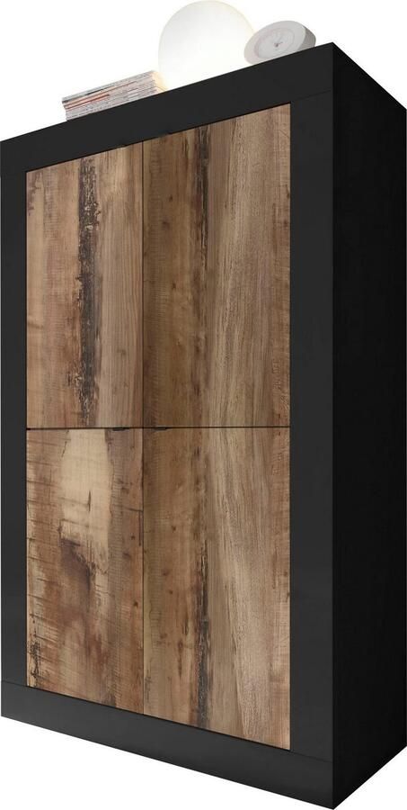 INOSIGN Highboard Basis hoogte 162 cm breedte 102 cm commode 4 deuren hoge commode Metalen handgreep moderne frame-uitstraling veel opbergruimte kleurkeuze - Foto 3