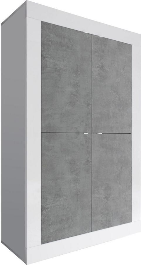 INOSIGN Highboard Basis hoogte 162 cm breedte 102 cm commode 4 deuren hoge commode Metalen handgreep moderne frame-uitstraling veel opbergruimte kleurkeuze - Foto 8