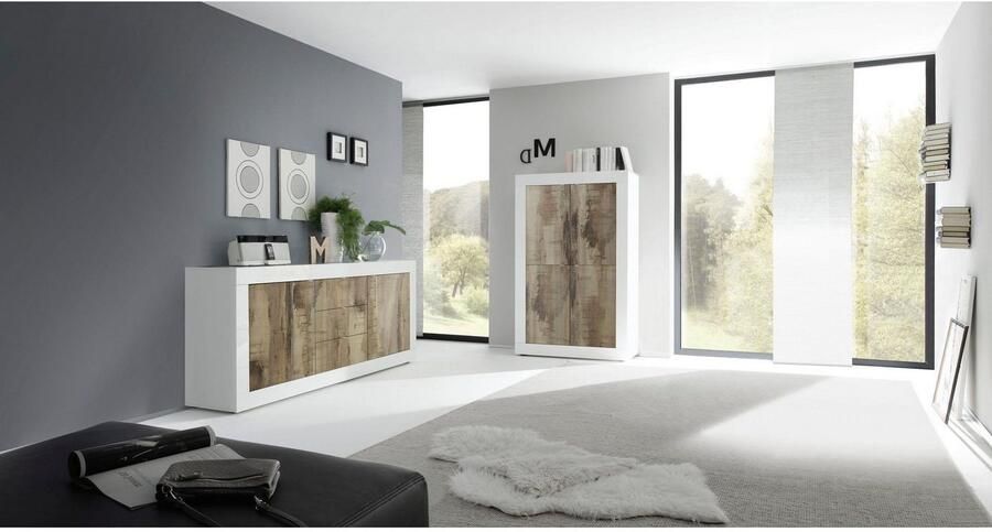 INOSIGN Dressoir Basis breedte 210 cm commode 2 deuren 3 lades dressoir Metalen handgreep moderne frame-uitstraling veel opbergruimte kleurkeuze - Foto 9