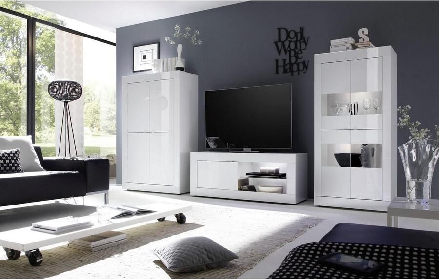 INOSIGN Vitrinekast Basis hoogte 162 cm staande vitrine met 4 deuren metalen handgrepen - Foto 4