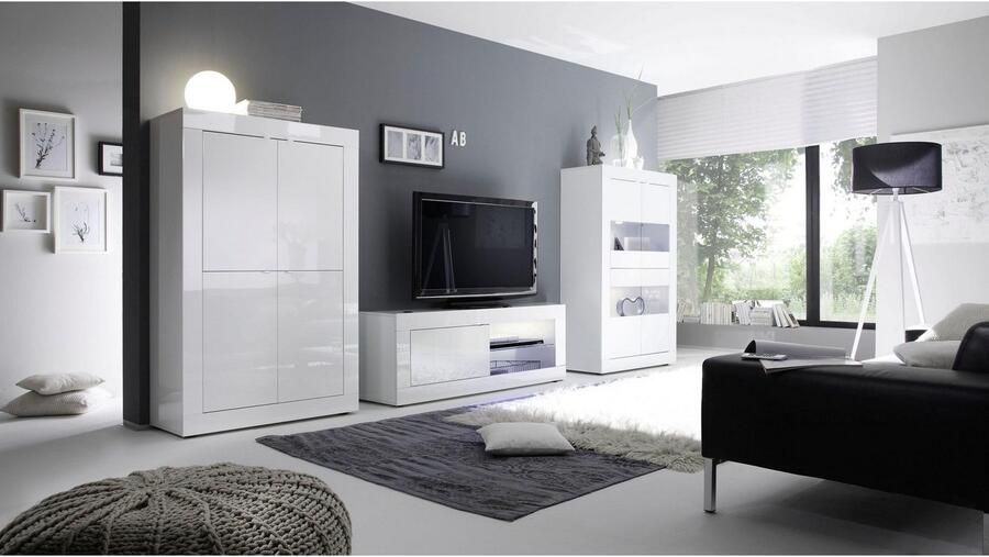 INOSIGN Vitrinekast Basis hoogte 162 cm staande vitrine met 4 deuren metalen handgrepen - Foto 7
