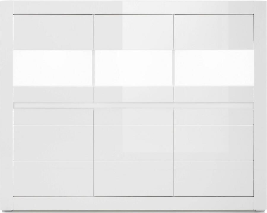 INOSIGN Highboard Carat Breedte 164 cm front in wit en betonlook inbegrepen - Foto 3