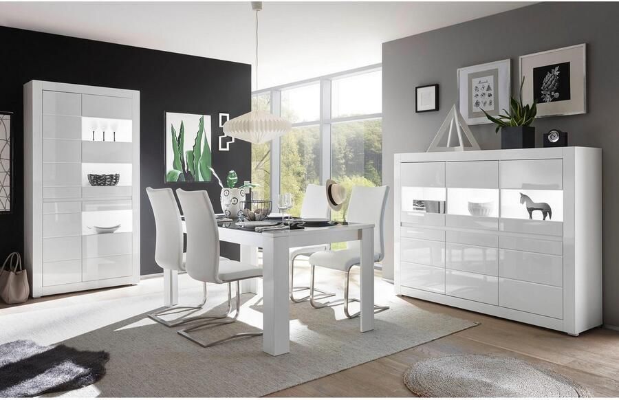INOSIGN Vitrinekast Carat Hoogte 198 cm twee latten geleverd 1 x grijs 1 x wit - Foto 3