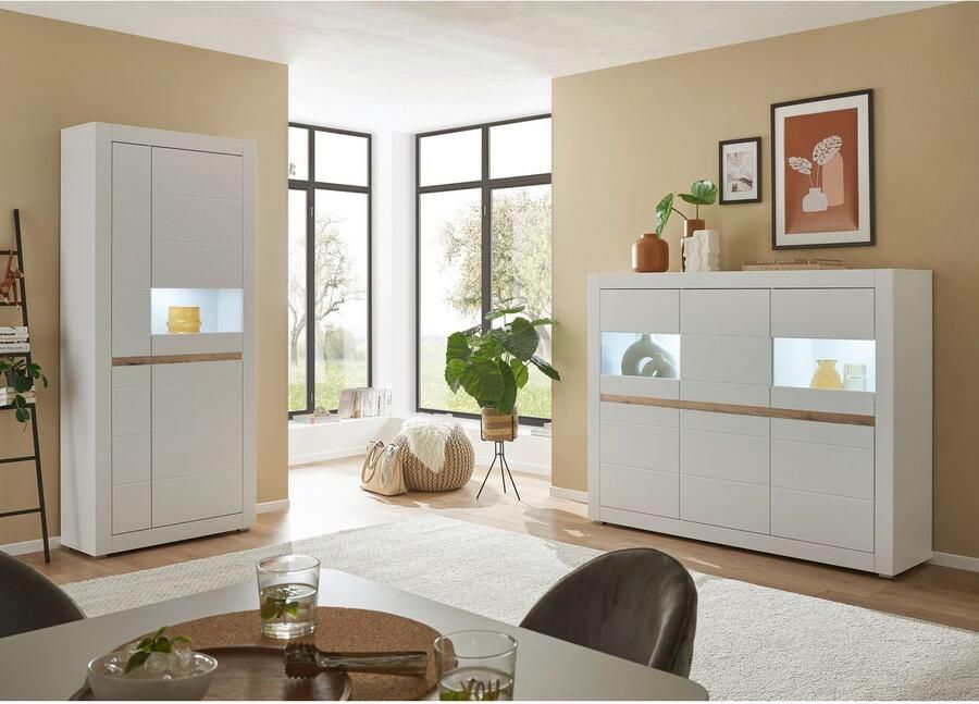 INOSIGN Highboard Chester moderne ladekast Kast met opbergruimte Sideboard in Mat Wit (1 stuk) - Foto 10