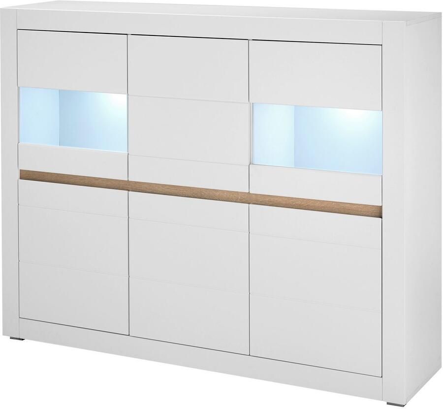 INOSIGN Highboard Chester moderne ladekast Kast met opbergruimte Sideboard in Mat Wit (1 stuk) - Foto 2