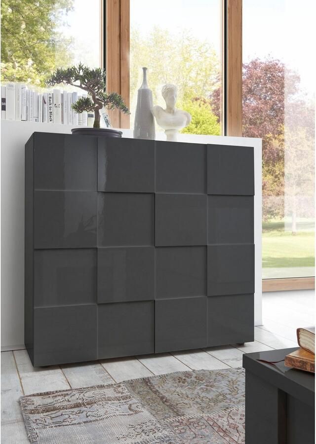 INOSIGN Highboard Dama Hoogte 111 cm Breedte 121 cm Commode 2 deuren Hoge commode - Foto 3