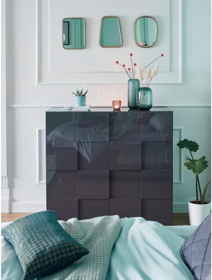 INOSIGN Highboard Dama Hoogte 111 cm Breedte 121 cm Commode 2 deuren Hoge commode - Foto 2