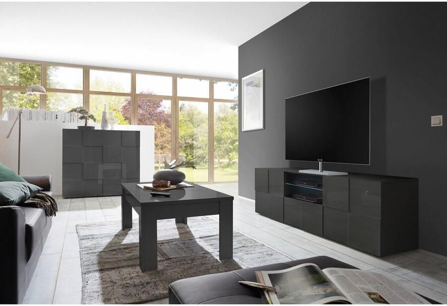 INOSIGN Highboard Dama Hoogte 111 cm Breedte 121 cm Commode 2 deuren Hoge commode - Foto 6