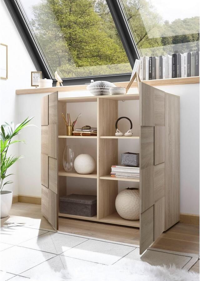 INOSIGN Highboard Dama Hoogte 111 cm Breedte 121 cm Commode 2 deuren Hoge commode - Foto 3