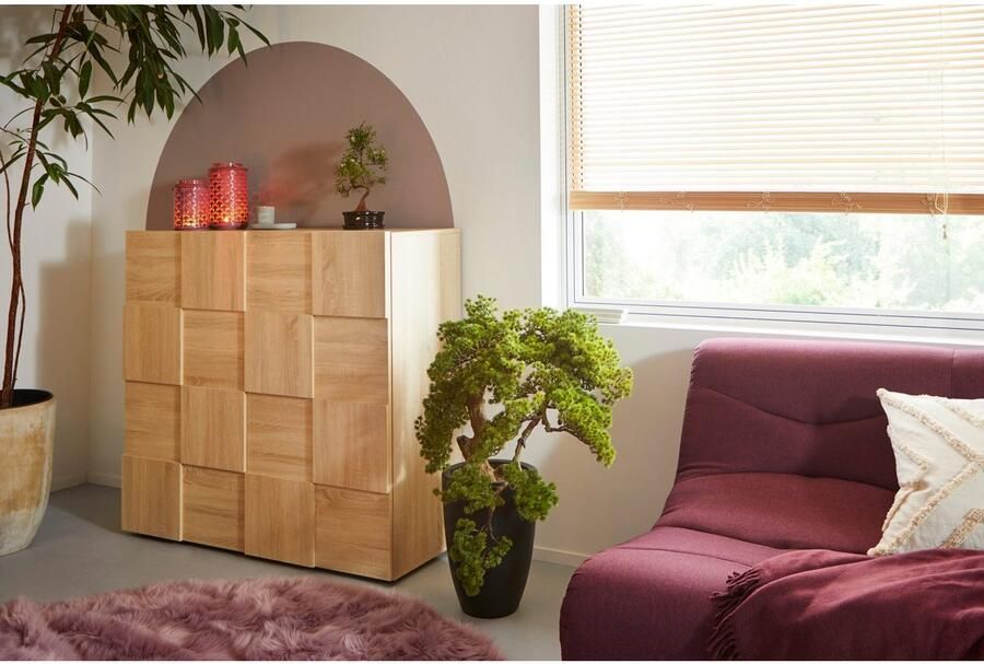 INOSIGN Highboard Dama Hoogte 111 cm Breedte 121 cm Commode 2 deuren Hoge commode - Foto 5