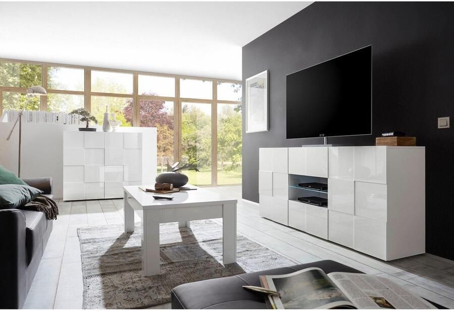 INOSIGN Dressoir Dama Breedte 181 Commode 2 deuren en 2 lades Dressoir Front in 3D-uiterlijk veel opbergruimte verschillende kleuren - Foto 2