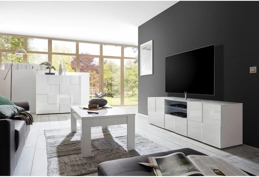 INOSIGN Highboard Dama Hoogte 111 cm Breedte 121 cm Commode 2 deuren Hoge commode - Foto 13