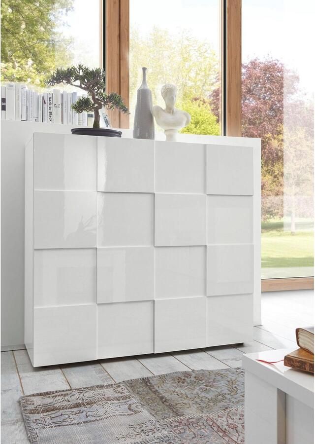 INOSIGN Highboard Dama Hoogte 111 cm Breedte 121 cm Commode 2 deuren Hoge commode - Foto 7