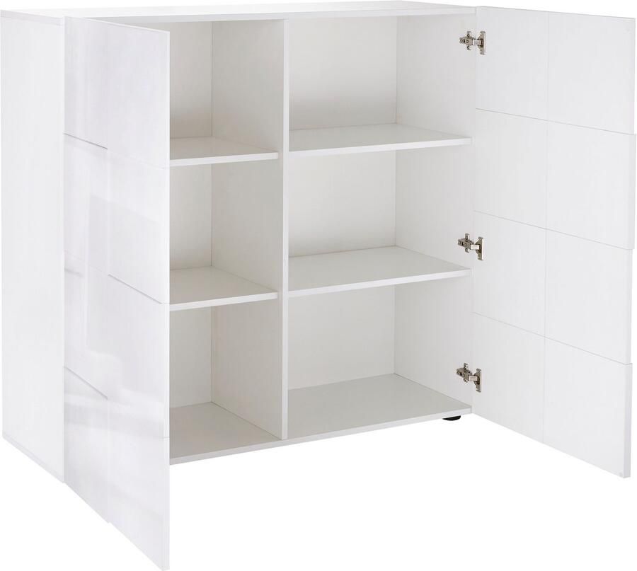 INOSIGN Highboard Dama Hoogte 111 cm Breedte 121 cm Commode 2 deuren Hoge commode - Foto 4