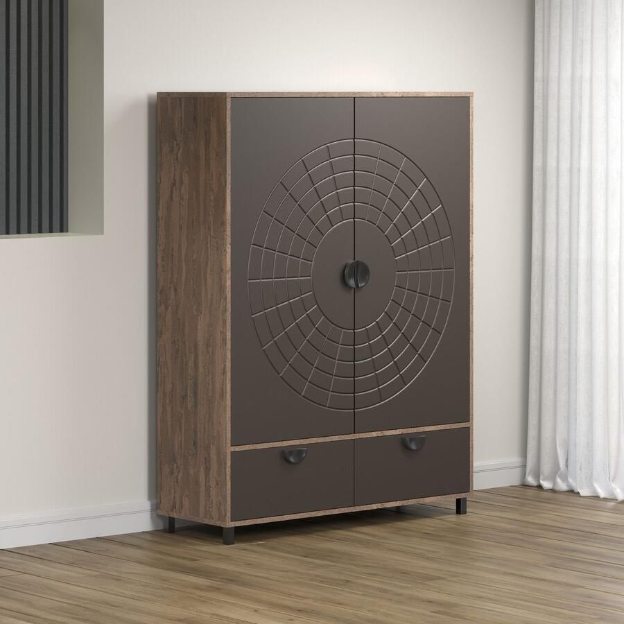 INOSIGN Highboard Fusion Opbergkast met bijzonder cirkelpatroon (B D H) 120 42 163 cm (1 stuk)