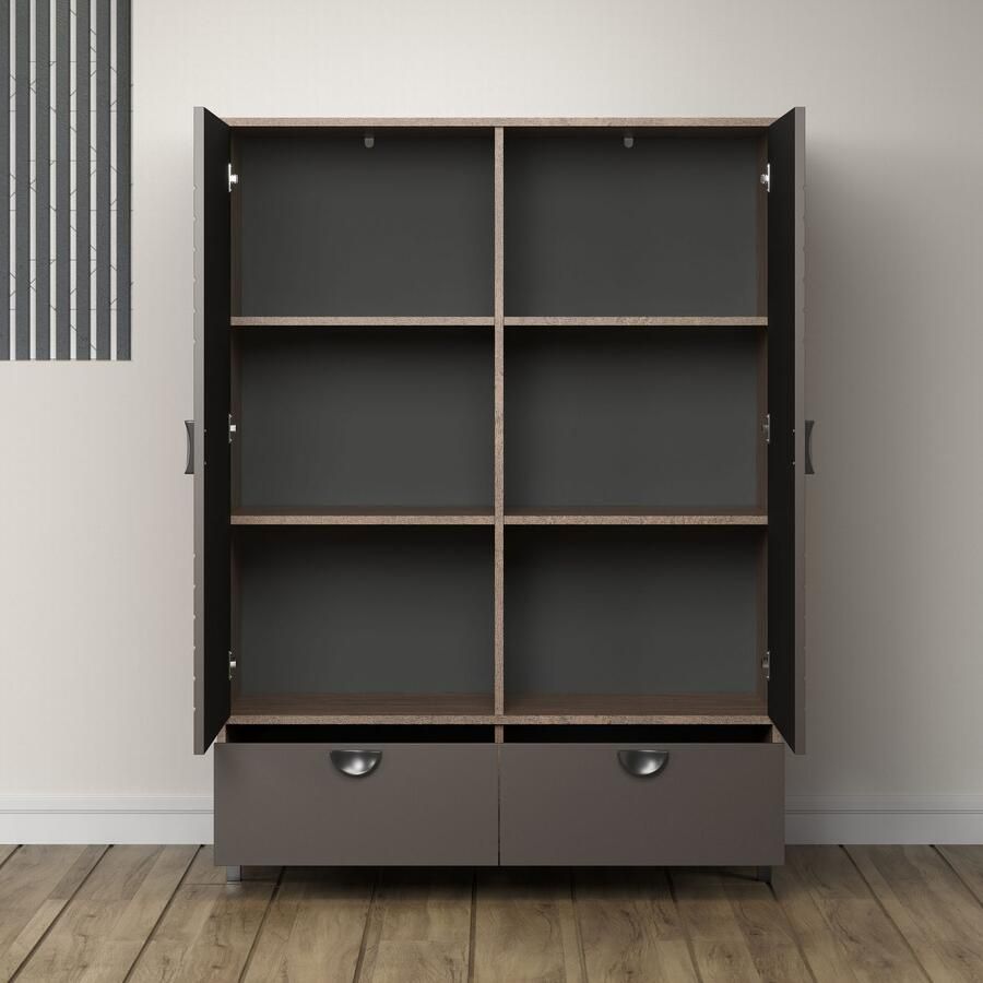 INOSIGN Highboard Fusion Opbergkast met bijzonder cirkelpatroon (B D H) 120 42 163 cm (1 stuk) - Foto 2