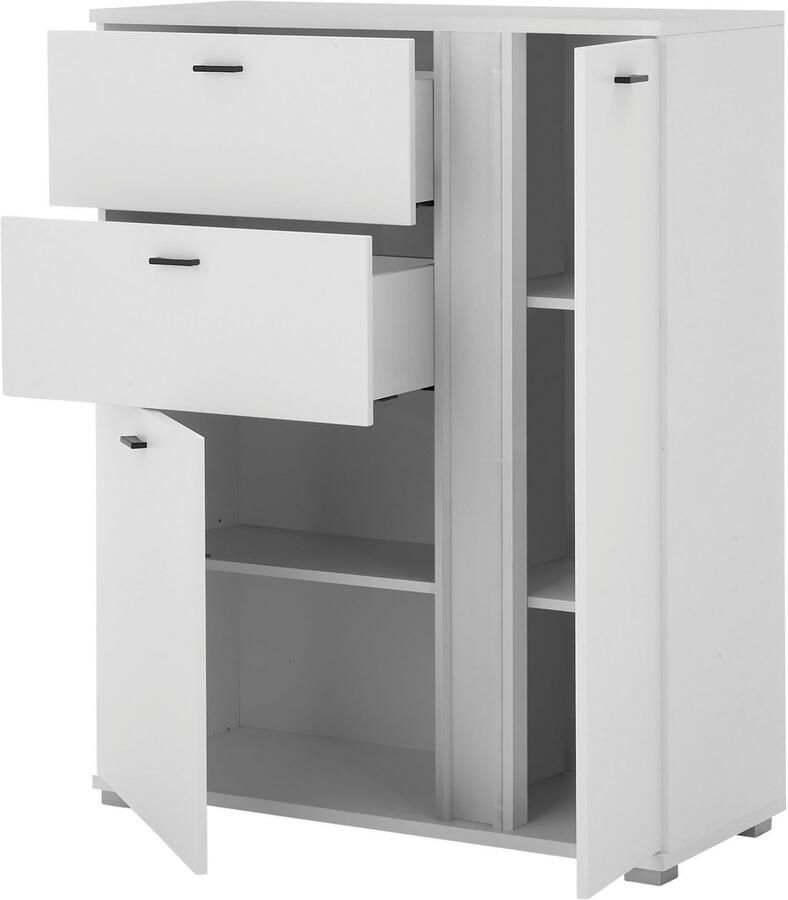 INOSIGN Highboard Long Island in moderne trendkleur inclusief verticale verlichting breedte 100 cm (1 stuk)