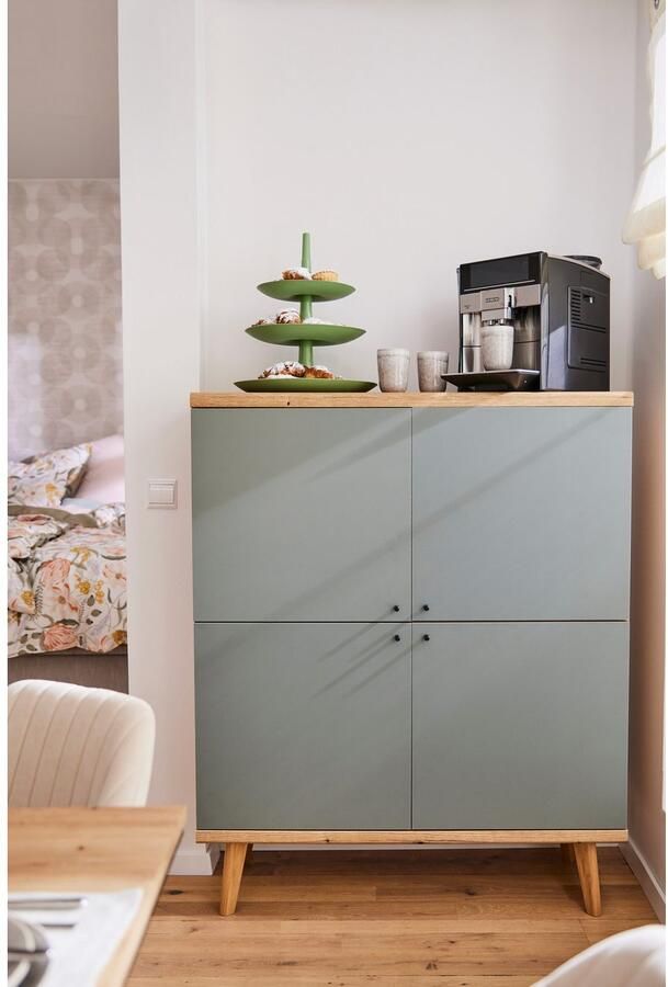 INOSIGN Highboard MAVAS in moderne trendkleur handgrepen van metaal (zwart) hoogte 134 cm - Foto 9