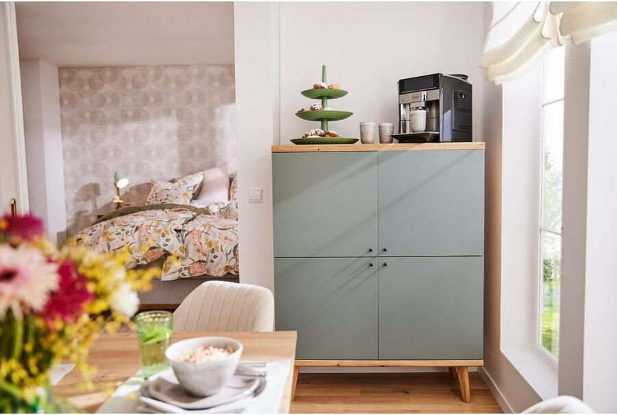 INOSIGN Highboard MAVAS in moderne trendkleur handgrepen van metaal (zwart) hoogte 134 cm - Foto 10