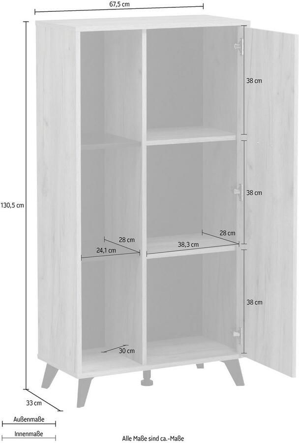 INOSIGN Highboard Umbria Opbergkast breedte 67 5 cm - Foto 2