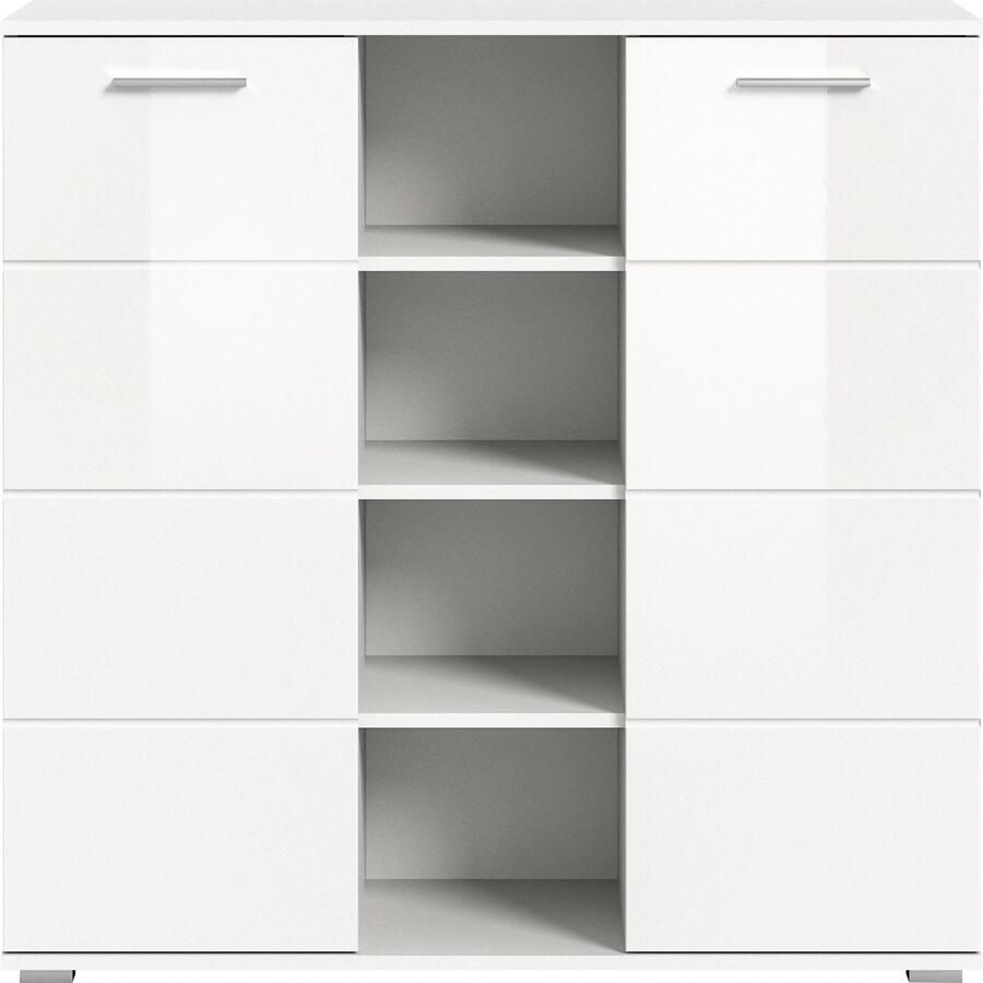 INOSIGN Highboard Valge Hoogte 108 cm 2 Deuren 4 in hoogte verstelbare Planken 4 Open Vakken - Foto 2