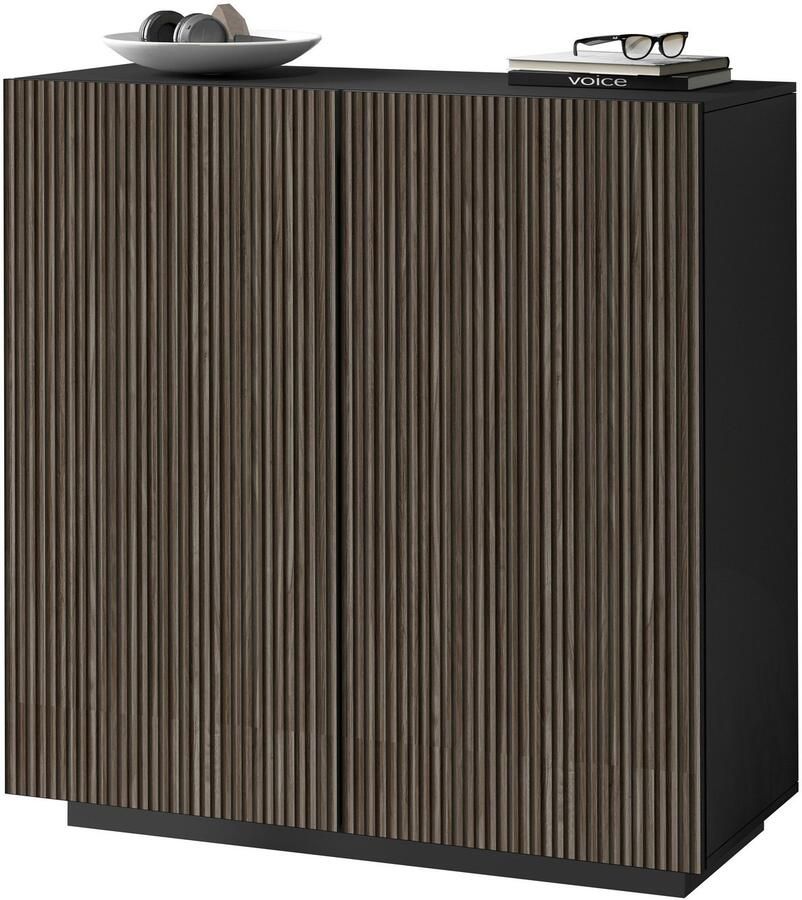 INOSIGN Highboard Vega Highboard Ladekast 120 cm met 2 deuren fronten met groeven-look - Foto 12