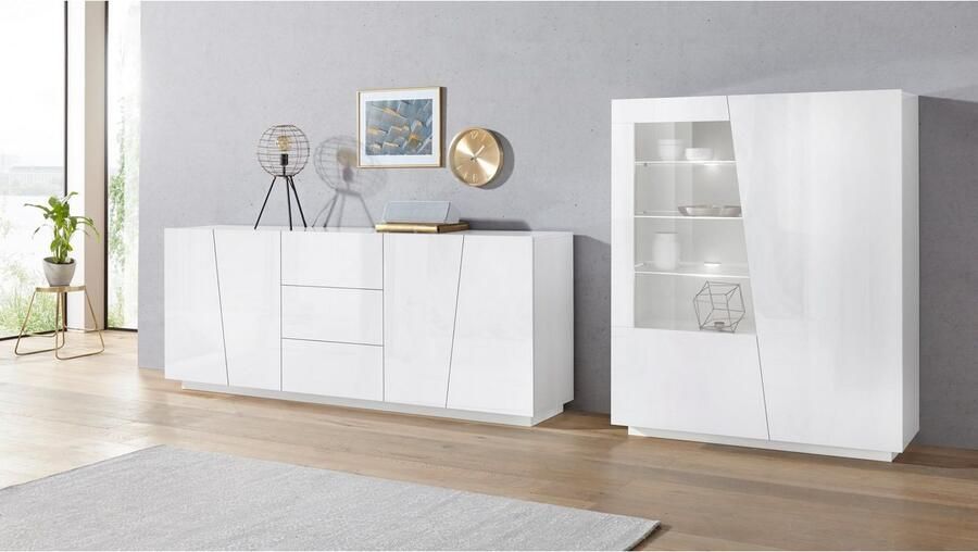 Webfurniture Dressoir Wit 220x43x86 cm - Foto 9