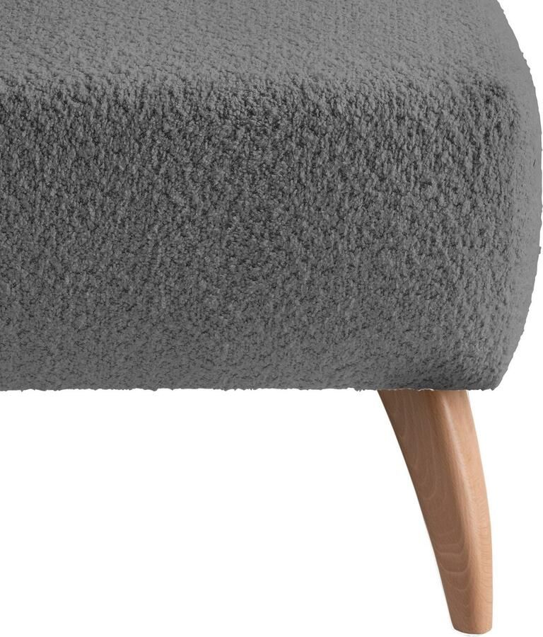 INOSIGN Hocker Colori Kleur houten poten naar keuze verschillende stoffen hoogwaardige stof