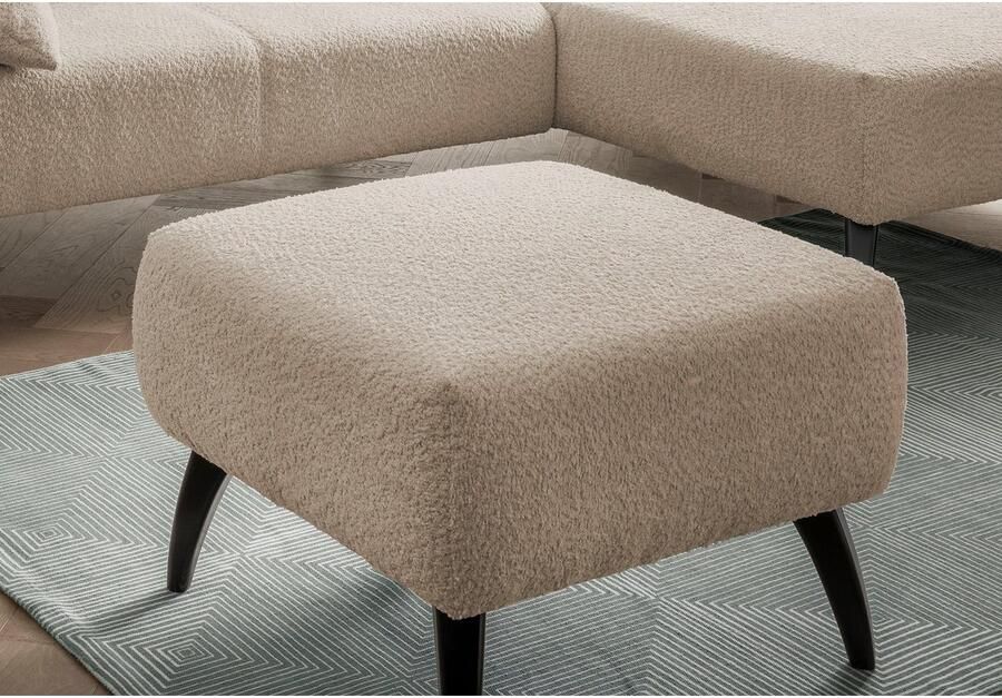 INOSIGN Hocker Colori Kleur houten poten naar keuze verschillende stoffen hoogwaardige stof - Foto 4