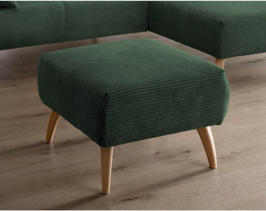 INOSIGN Hocker Colori Kleur houten poten naar keuze verschillende stoffen hoogwaardige stof - Foto 3