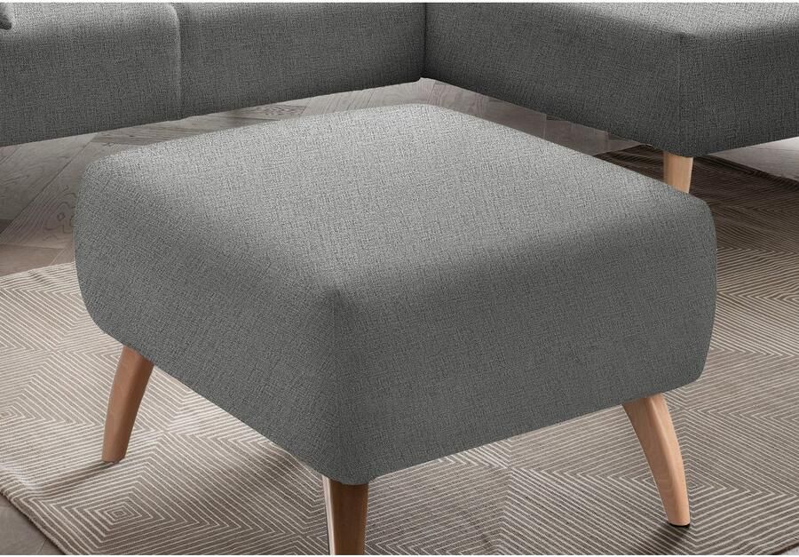 INOSIGN Hocker Colori Kleur houten poten naar keuze verschillende stoffen hoogwaardige stof - Foto 4