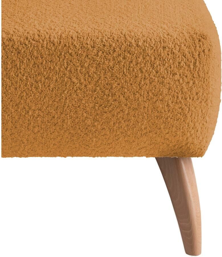 INOSIGN Hocker Colori Kleur houten poten naar keuze verschillende stoffen hoogwaardige stof