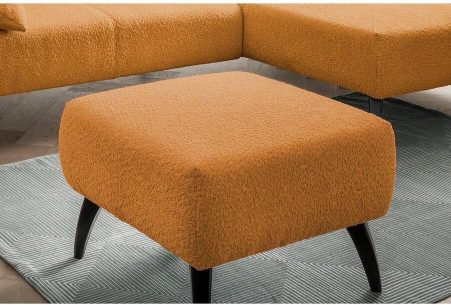 INOSIGN Hocker Colori Kleur houten poten naar keuze verschillende stoffen hoogwaardige stof - Foto 4
