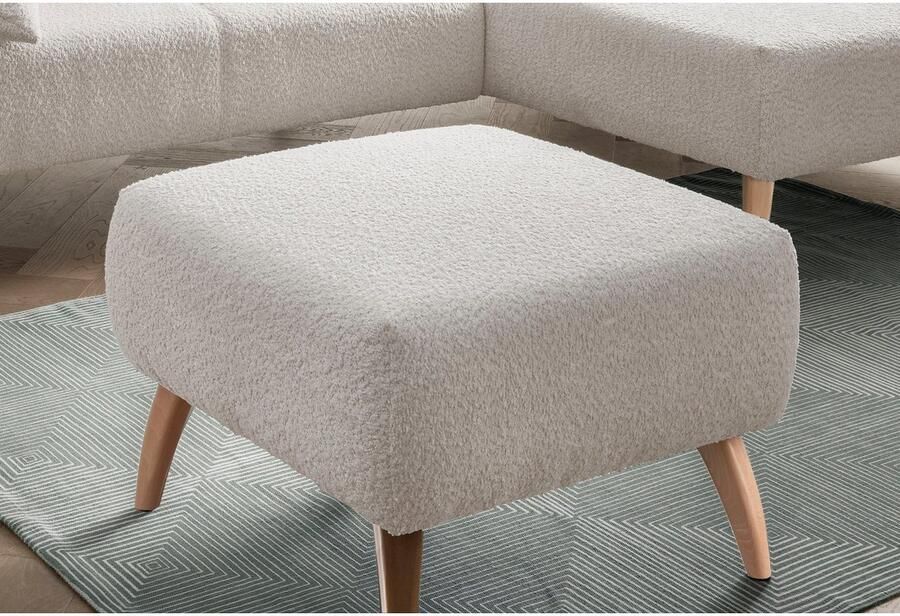 INOSIGN Hocker Colori Kleur houten poten naar keuze verschillende stoffen hoogwaardige stof - Foto 4
