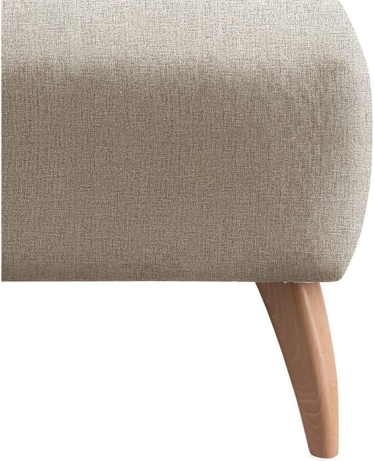 INOSIGN Hocker Colori Kleur houten poten naar keuze verschillende stoffen hoogwaardige stof