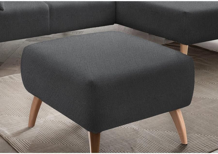 INOSIGN Hocker Colori Kleur houten poten naar keuze verschillende stoffen hoogwaardige stof - Foto 4