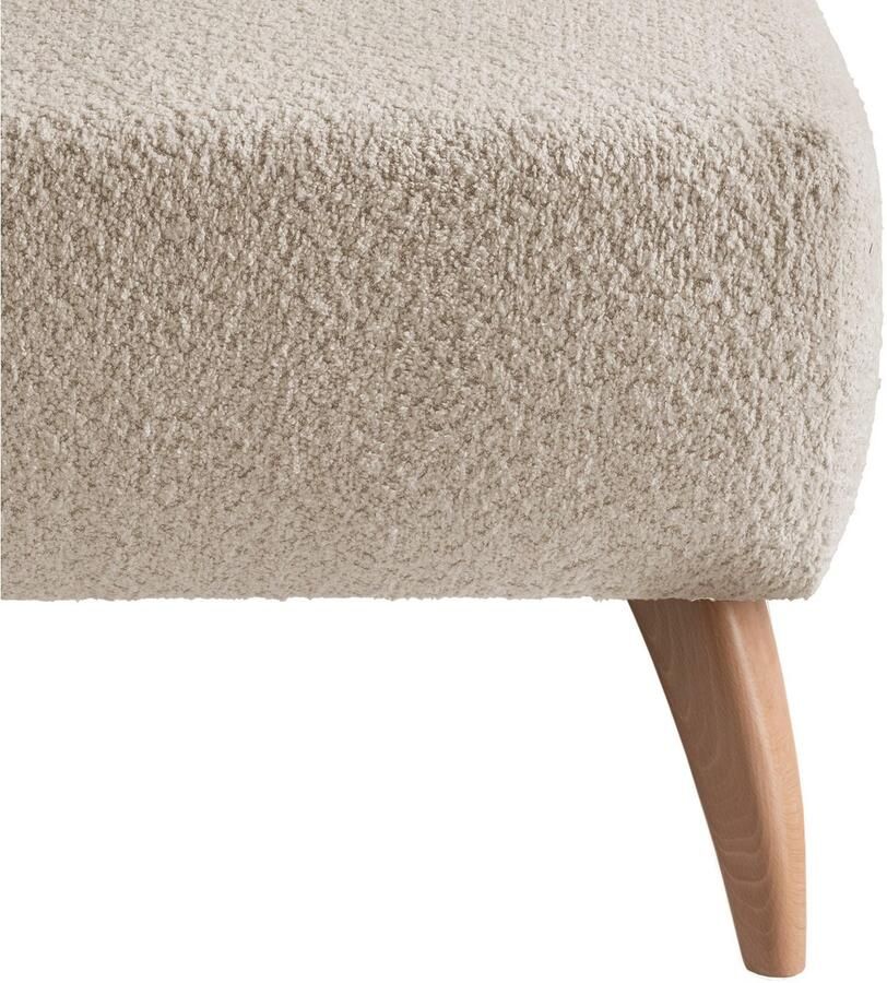 INOSIGN Hocker Colori Kleur houten poten naar keuze verschillende stoffen hoogwaardige stof