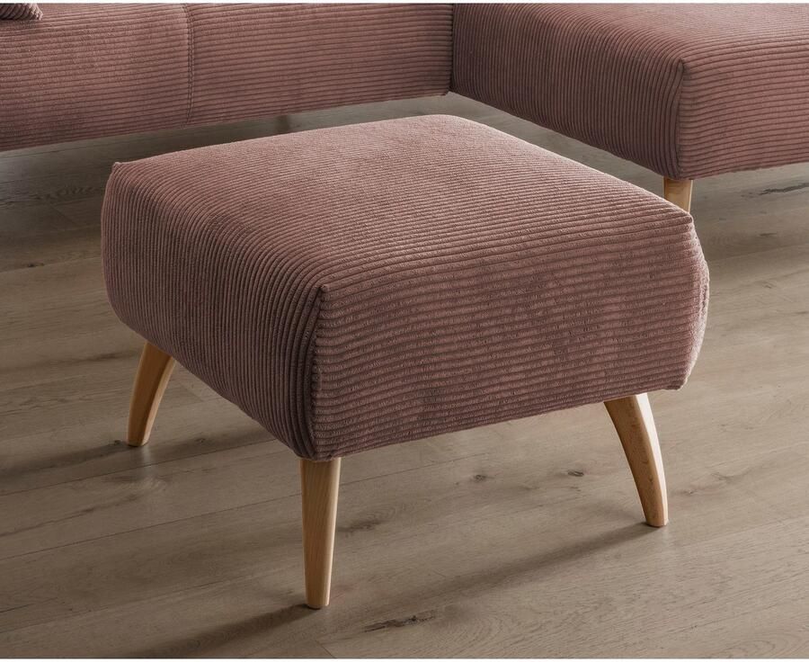 INOSIGN Hocker Colori Kleur houten poten naar keuze verschillende stoffen hoogwaardige stof - Foto 3