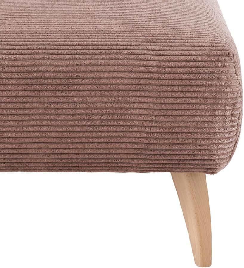 INOSIGN Hocker Colori Kleur houten poten naar keuze verschillende stoffen hoogwaardige stof